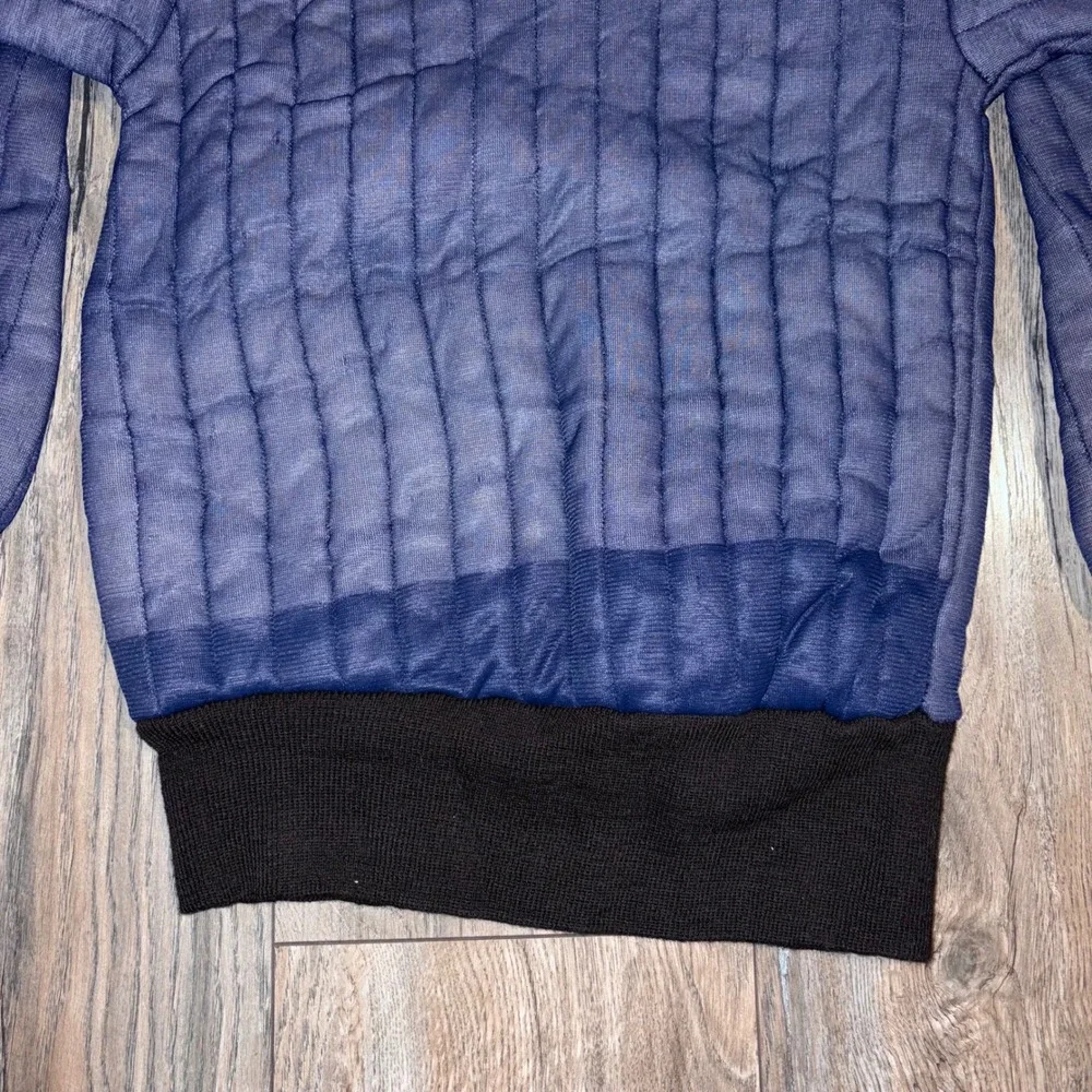 Vintage Dunham's Hollofil 808 Insulated Thermal Undershirt Blue Quilted Small